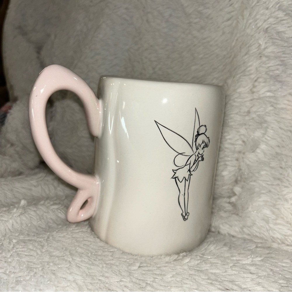 Rae Dunn Disney Pixie Magic Mug Tinker Bell Pink Handle - Picture 6 of 11